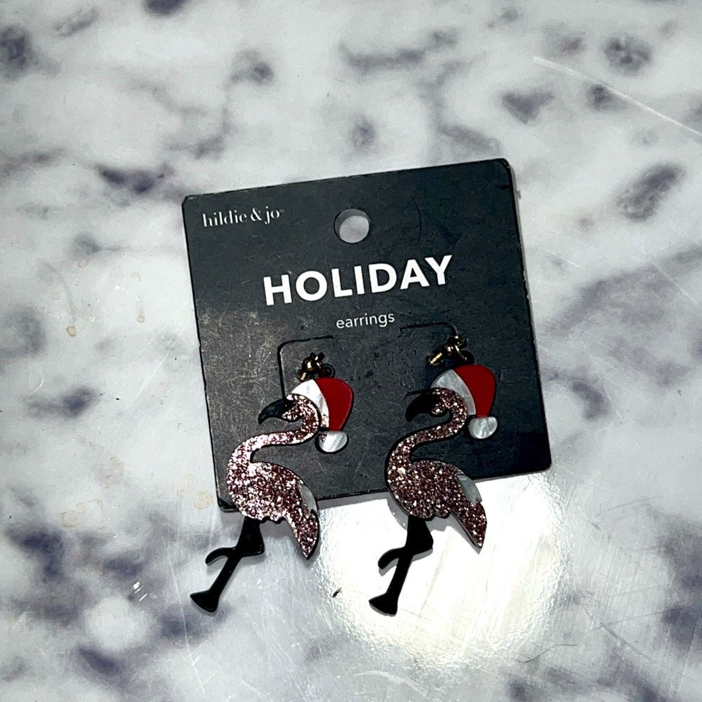 Flamingo Pink Holiday Earrings